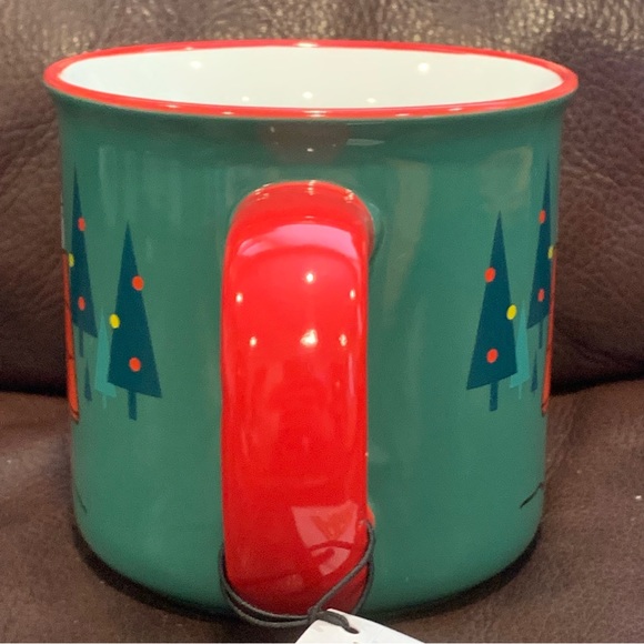 Snoopy on Doghouse with Christmas Trees Peanuts Mug - Woodstock with Candy Cane - Picture 6 of 10